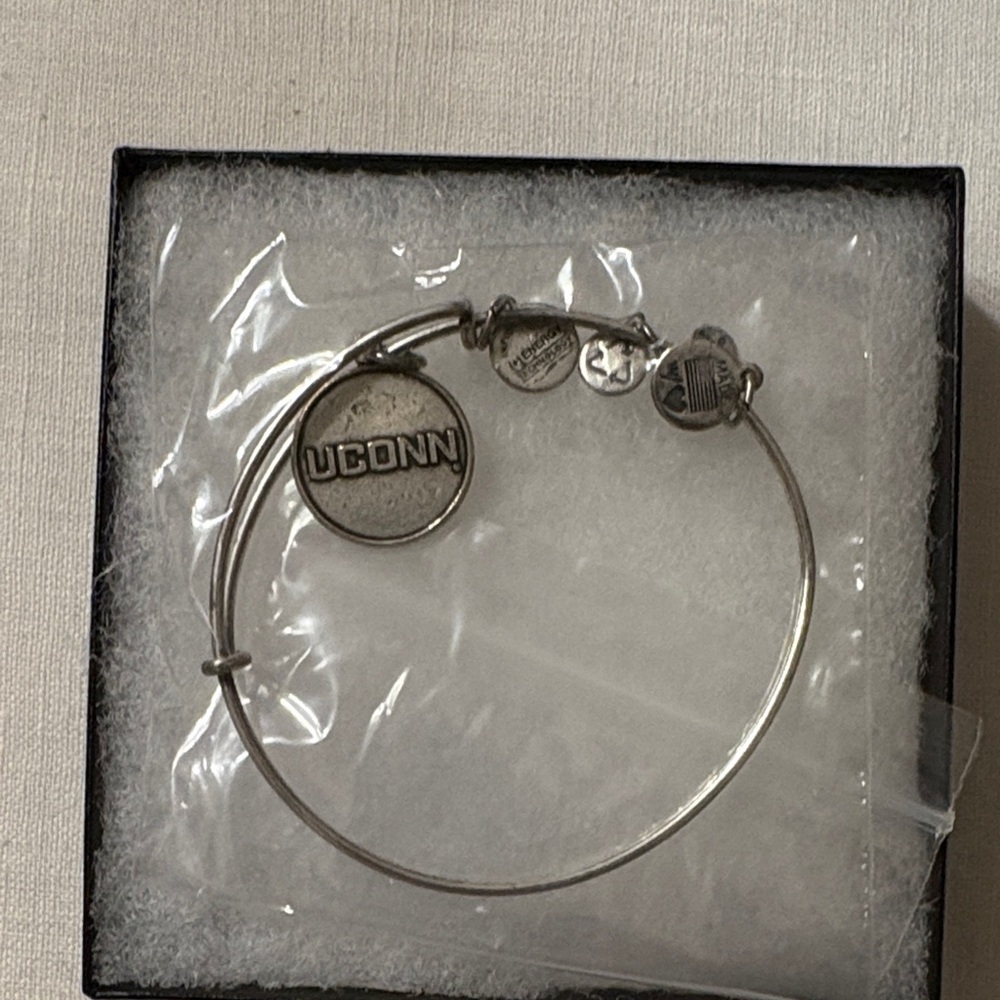 UCONN Alex and Ani  Silver Charm Bracelet